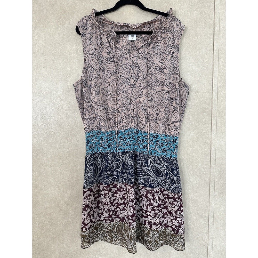 CAbi Sleeveless Midi Dress in Pink, Turquoise, Navy & Maroon